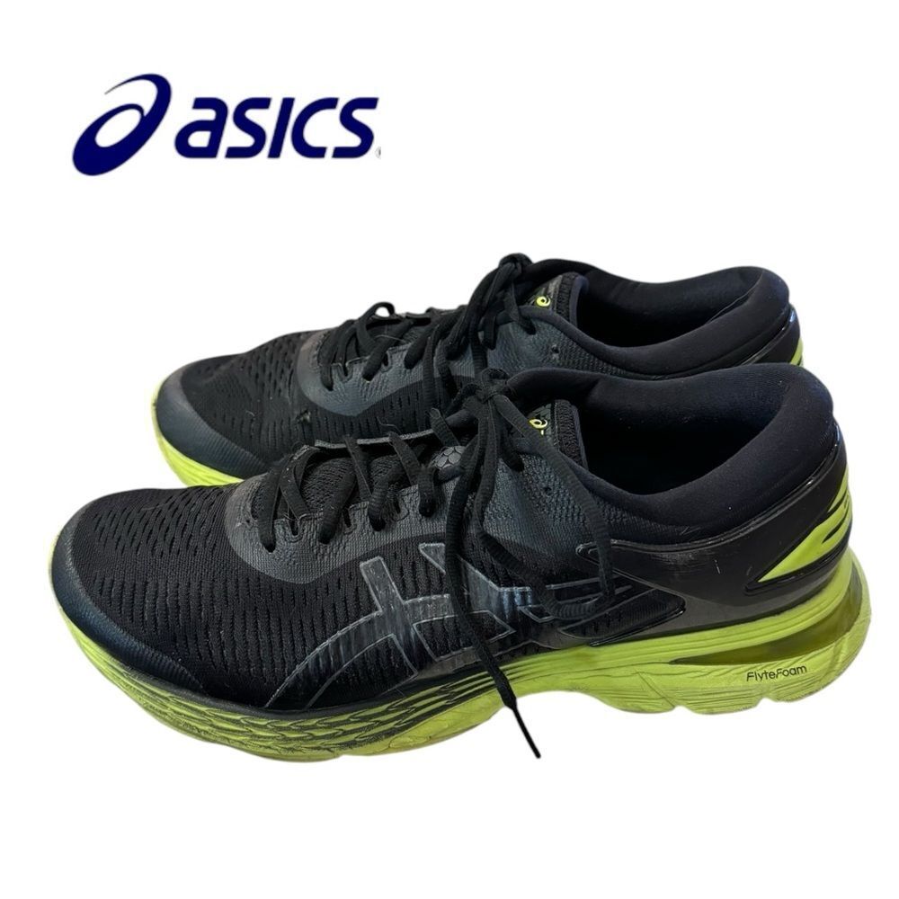 Asics Gel Kayano 25 Men's 1011A019-001 Black Lime Running Shoes Sneakers 11.5